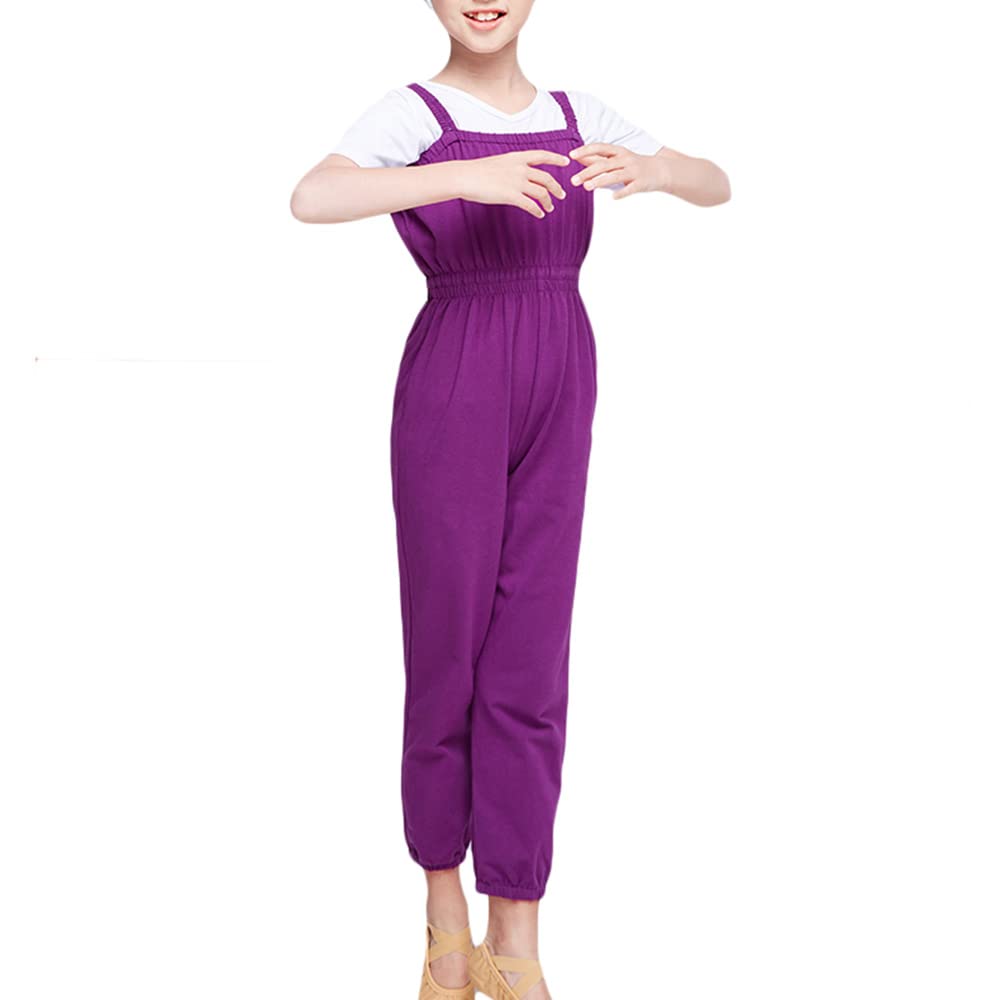 Libaobaoyo Kids Girls Dance Pants Ballet Yoga Gymnastics Soft Practice Warm Up Rompers Trousers