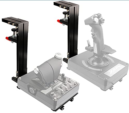 HIKIG 2 Set Desk Mount Compatible with Thrustmaster HOTAS Warthog Joystick, Throttle and HOTAS Also Support Other Flight Game Device - Black