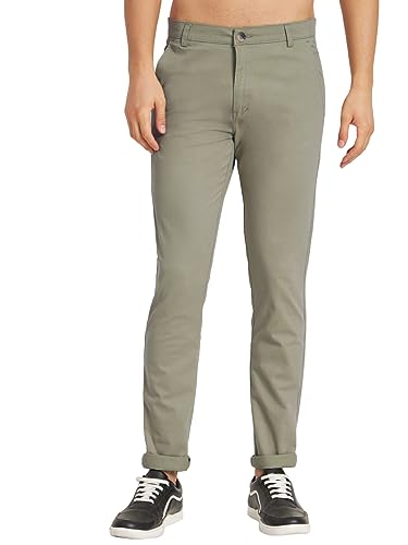 Image of KARGEENS Men Kargeens Men's Cotton Slim Fit Casual Chinos Trousers for Men Stylish
