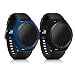 Produktbild kwmobile 2X Sport Schutzhülle kompatibel mit Samsung Galaxy Watch (46mm) - Silikon Hülle Cover ohne Tracker Schwarz Dunkelblau