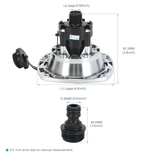 Image of RV City Water Inlet with Pressure Reducing Valve, Chrome Water Fill Inlet Replacement with a Quick Coupling & Check Valve for Rv Camper Motorhome Trailer Marine (Built-in Regulator)