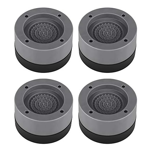 Vegena Vibrationsdämpare tvättmaskin, 4 stycken universell antivibrationsmatta, halkfri antivibrationsdämpare vibration dämpare dynor gummi fotdynor för tvättmaskin torktumlare
