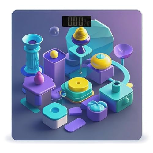 Báscula Digital de Baño Interesantes Formas con Pantalla LCD Grande miniatura 1