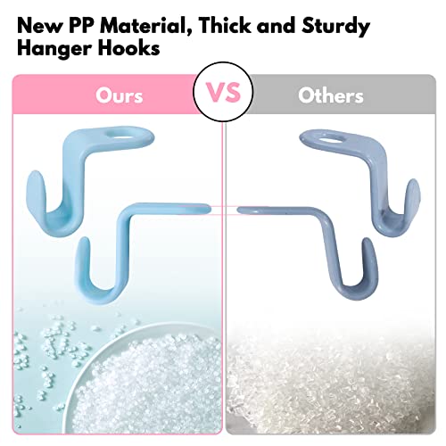 Jumperlay Clothes Hanger Hooks Connector For Outfit Pairing, Hanger Extender Hooks For Space Saving, Cascading Hanger Hooks For Organizing Small Closet, 100 Pack, Multicolor #TOP6