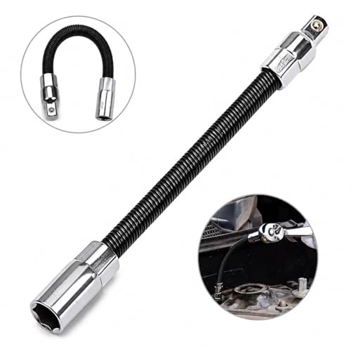 Alargo de enchufe flexible de 1/4 con manguito extensor de eje para llaves de vaso y carraca 6