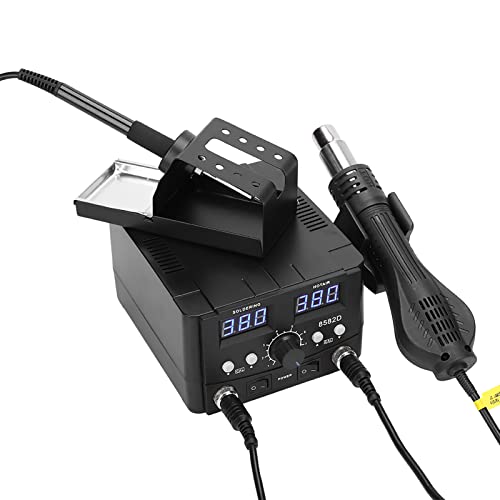 Soldeerstation 2 In1 SMD LED Digital Display Soldeerstation, 8582D 750W Heteluchtpistool Rework Station Rework Station (EU-stekker) - Afbeelding 5