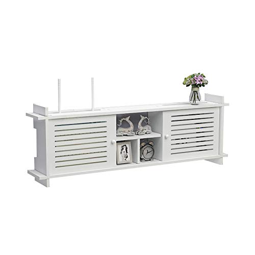 Storage Boxes Partición de Pared decoración decoración Rack enrutador inalámbrico Caja de Almacenamiento TV decodificador Rack Pared Cover