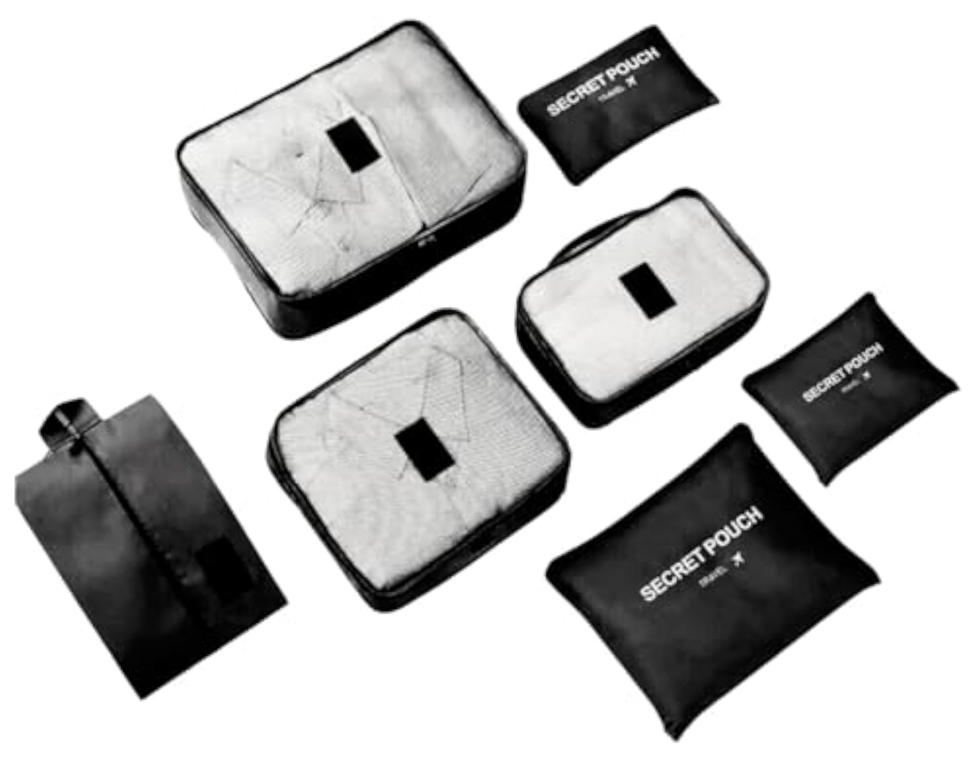 Travel Organizer 7 pc Pouch Packing Cubes for Clothes