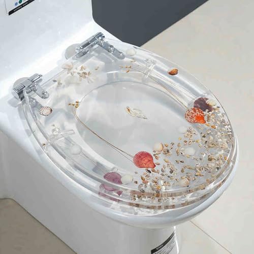 Cammeciso WC Sitz Aus Harz Mit Schnellverschluss,Toilettendeckel Mit Absenkautomatik,Polyresin Toilettensitz Transparenter,Transparent Toilettenbrille Sitz,Mit 3D-Effekten,Für U/V/O-Typ. Cammeciso WC Sitz Aus Harz Mit Schnellverschluss,Toilettendeckel Mit Absenkautomatik,Polyresin Toilettensitz Transparenter,Transparent Toilettenbrille Sitz,Mit 3D-Effekten,Für U/V/O-Typ.
