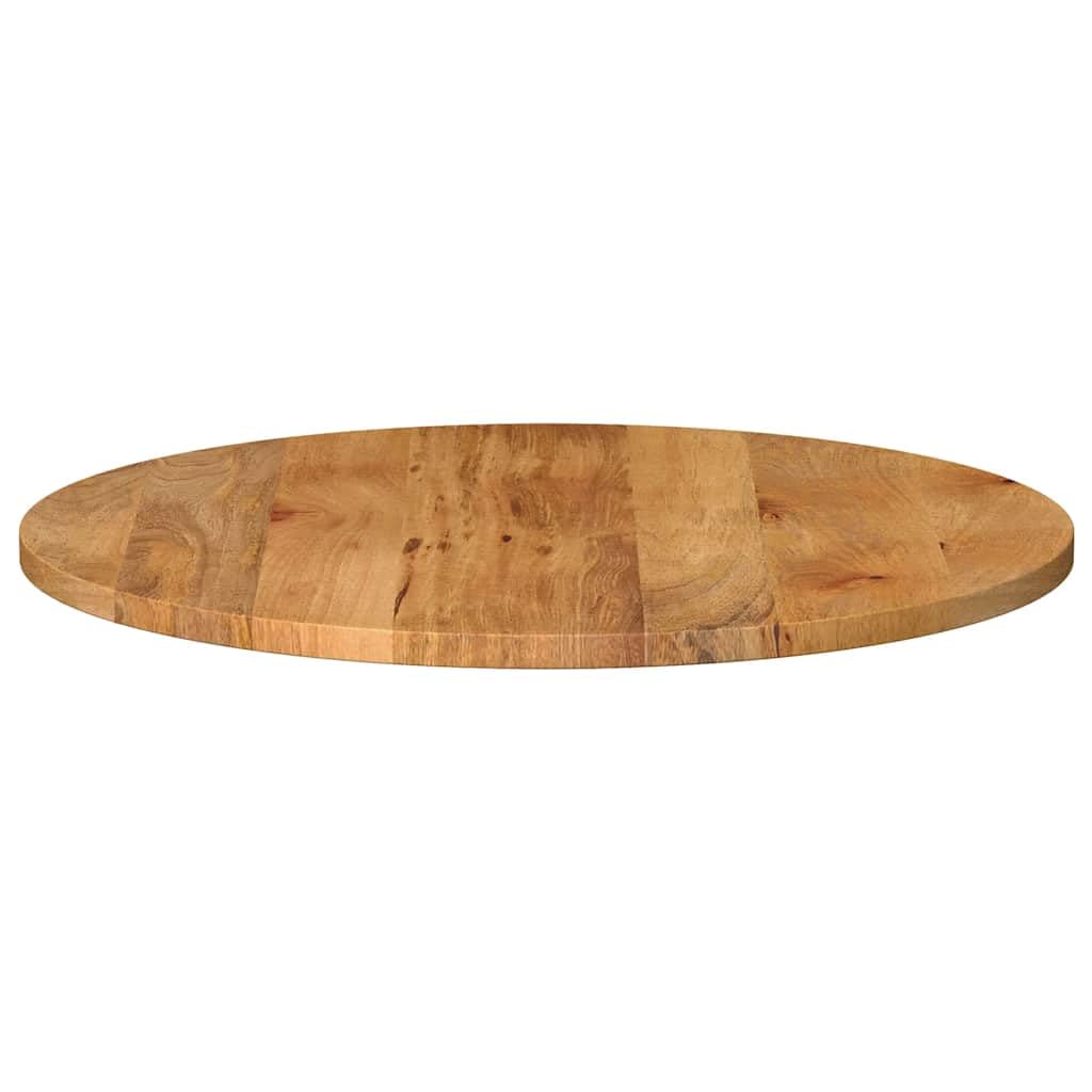 vidaXL Tablero de Mesa Redondo Madera Maciza de Mango Ø 70x2,5 cm, 370076