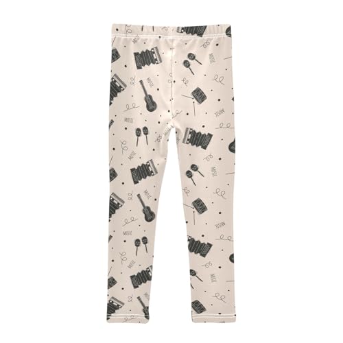 Set of Musical Girls Leggings,Workout Leggings for Girls Toddler Athletic Leggings Size for 3-10T2