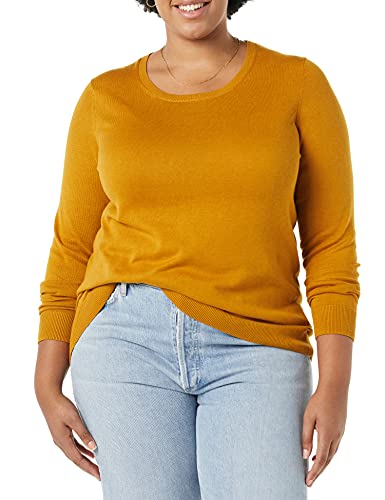 Image of Amazon Essentials Women's Long-Sleeve Lightweight Crewneck Sweater, Flattering (Available in Plus Size)