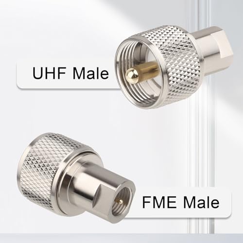 Adaptador Conector FME Macho a UHF PL-259 Macho 2 piezas miniatura 2