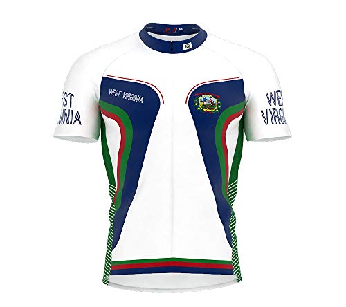 ScudoPro West Virginia Bike Short Sleeve Cycling Jersey for Men - Size 2XL Multicolored