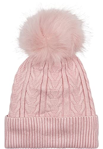 Bonnet à pompon femme doublé pour les sorties en station de ski et promenades hivernales