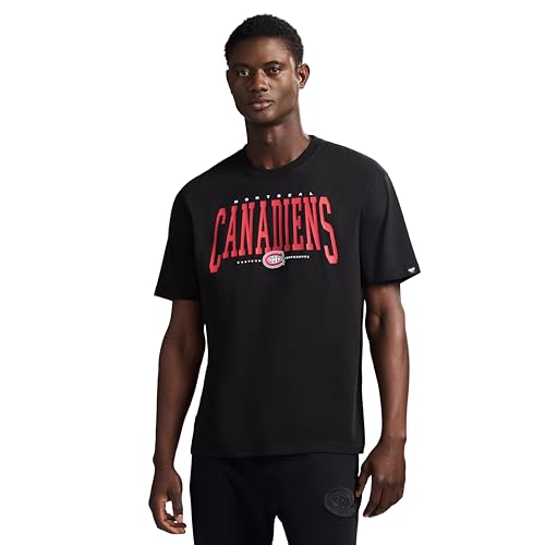 GAME 7 x NHL Men's Officially Licensed Graphic Short Sleeve Lightweight Crew Neck Cotton Team T-Shirt Black