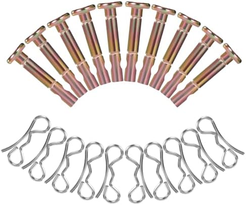 10 Sets of Shear Pins & Cotter Pins for Snowblower - 738-04124 and 714-04040 Replacement Shear Pin Kits Compatible with MTD Craftsman Cub Cadet Troy Bilt Snowblowers