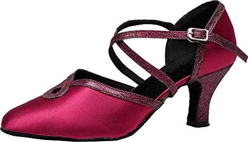 Chaussures de danse latine pour femme personnalisables modèle 7134 noir satin