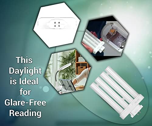 Neez 27w Daylight Replacement Bulb 4 Pin FML GX10Q-4 (6500k) Fluorescent Tube Light High Vision Reading Study Desk Office Lamp