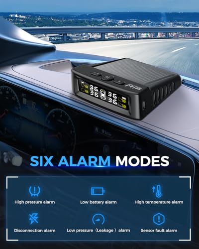 Tire-Pressure-Monitoring-System-TPMS-with-Solar-and-USB-Charger-4-Tire-Sensors-and-6-Alarm-Modes-Auto-onoff-and-Voice-Prompt-TPMS-with-Color-LCD-Screen-for-RV-Sedan-SUV-MPV-etc-0-87-PSI