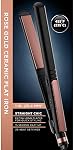 InfinitiPro by Conair CS810RGXC 1-inch Ceramic Hair Straightener, Advanced Heat Technology, 25.4mm Flat Iron, 15 Second Heat-up, 30 Heat Settings, Rose Gold