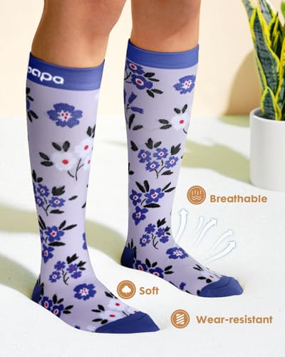 Cute Compression Socks for Women - 3 Pairs 20-30 mmHg Graduated Support Lightweight for Daily Wear Travel Nurse4