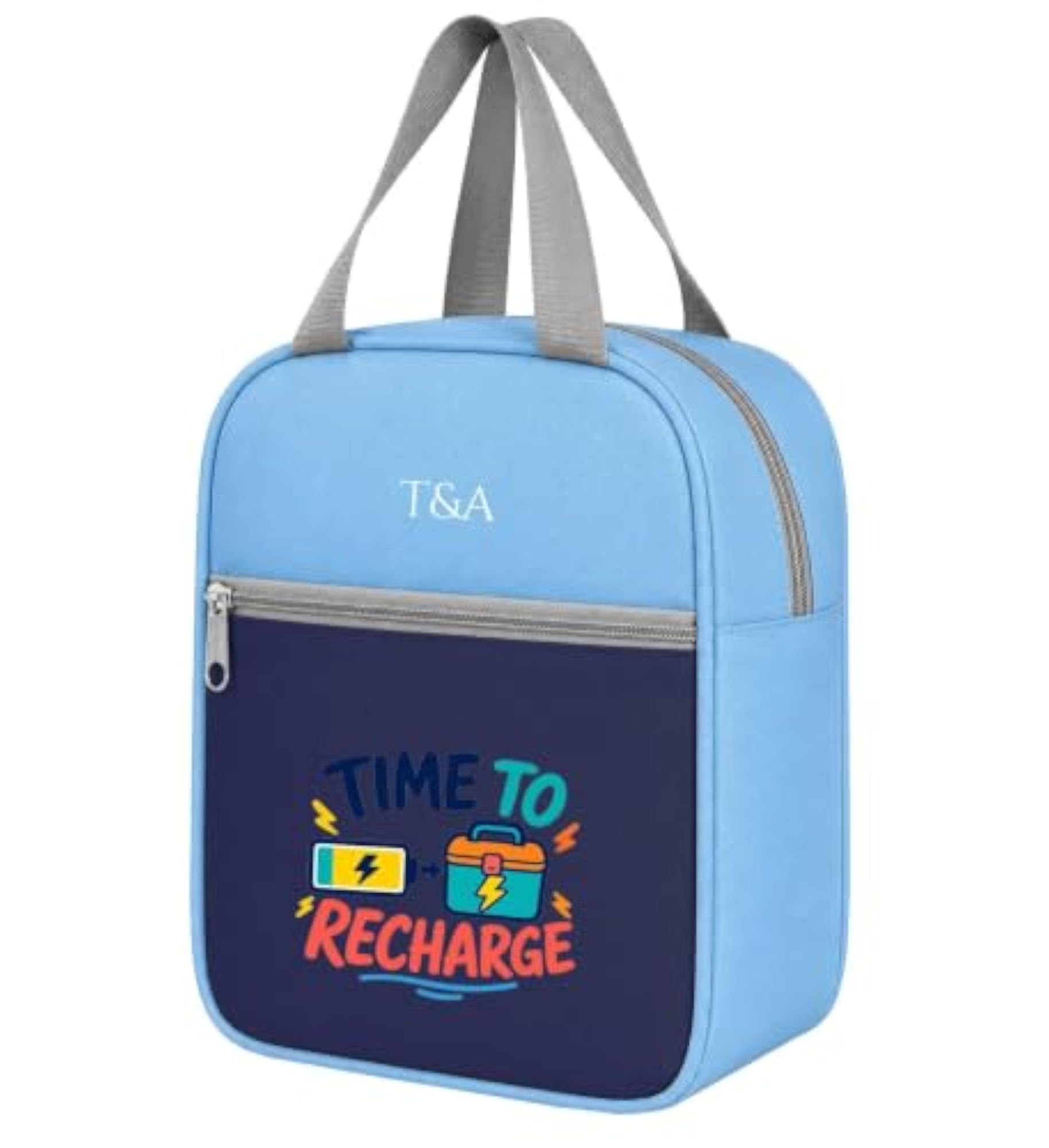 Convenient Reusable Lunch Bag with Front Pocket
