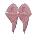 M-bestl 2 Pack Microfiber Hair Towel Wrap,Hair Drying Towel with Button Design,Head Towel to Dry Curly Hair Quickly (Bean Pink)