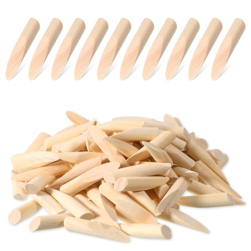 Image of JJUNW 100 Pcs Solid Wood Pocket Hole Plugs, 3/8-Inch Diameter Pocket Hole Jigs Wooden Plugs, Pockets Screw For Pockets Holes Jig Woodworking Tool, Pine Wood Plug For Jig Accessories