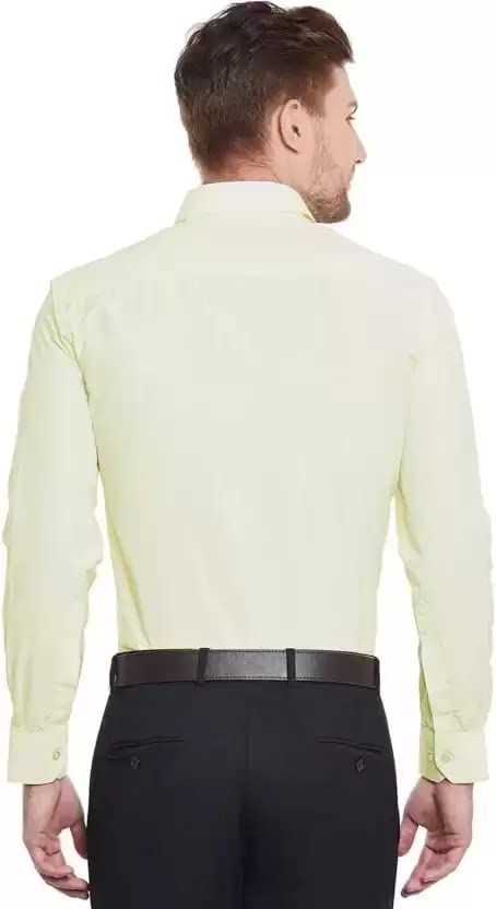 Image of Men Regular Fit Solid Formal Shirt