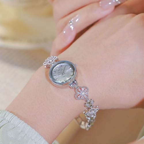Dacdyi Exquisite Gold Hollow Four Leaf Clover Bracelet Watch for Women Vintage Dress Watches Lightweight Round Dial Quartz Wristwatch Bracelet Adjustment Tool Included by Dacdyi - Used condition - Image 5