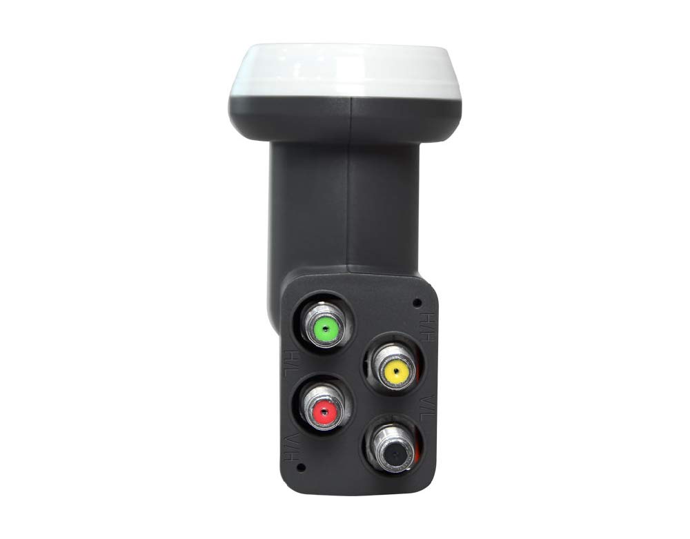 Edision LNB QL-4 QUATTRO SE, per collegare 1 satellite esclusivamente a Multiswitch, Nero