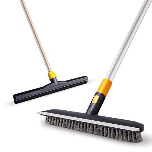 Yocada Floor Squeegee Scrubber and Floor Scrub Brush Set Telescopic