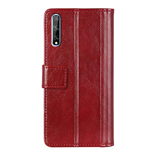 UKDANDANWEI Capa Y8p/Enjoy 10S, elegante capa flip de couro PU com compartimentos para cartões, fech