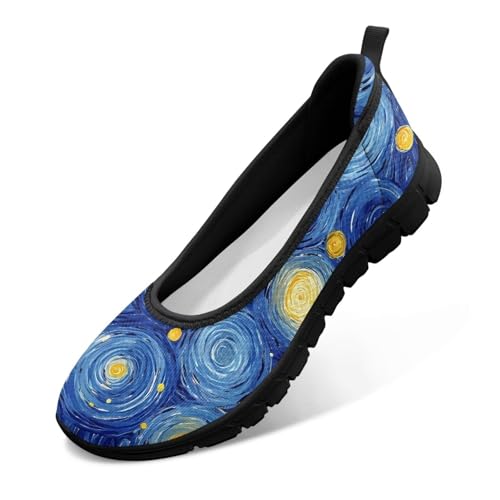 Image of Walking Shoes Women Breathe Mesh Slip On Sneakers Women Comfortable Lightweight