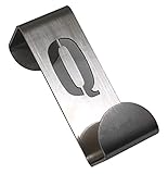 Gancho Decorativo Pared - Colgador Puerta Metal - Percha Metal para Puerta - Percha Letra o Símbolo - Acero Inoxidable Satinado (Letra Q)