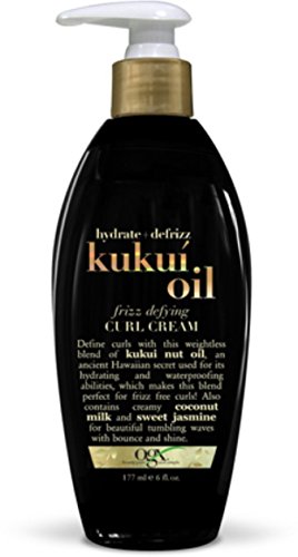 OGX Hydrate & Defrizz Kukui Oil Frizz Defying Curl Cream 6 oz (Pack of 4)