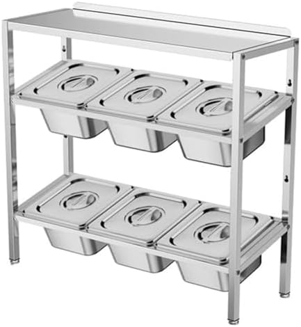 Stainless Steel Condiment Dispenser & Food Display Rack - Versatile Pizza Topping Station for Kitchen & Buffet Organization, Perfect for Easy Access & Serving