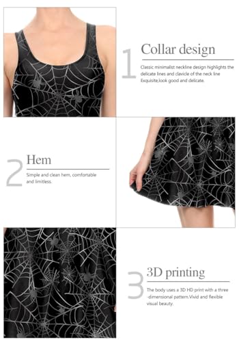 Image of Sister Amy Girl Printed Elastic Sleeveless Shaping Breathable Camisole Skater Dress