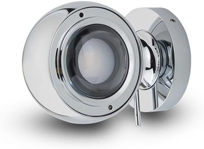 Pemberly Row Adjustable LED Wall Sconce, Aluminum/Iron, Chrome Finish, ETL Commercial Grade, Dimmable, 3.26" W x 3.93" D x 2.95" H, Energy-Efficient Light for Modern Spaces