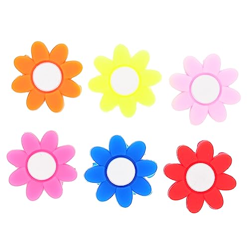 ARTSEWPLY 6Pcs Portable Shock Absorbing Flower Shaped Dampener for Tennis Racket Vibration Reducer Durable and Attractive Tennis Accessories