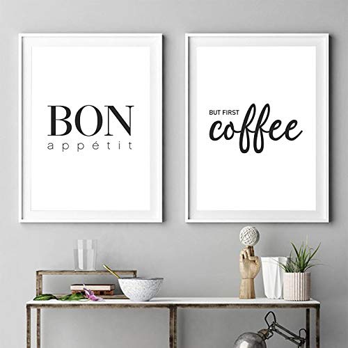 Art noir et blanc cuisine : affiches élégantes pour décorer la salle à manger