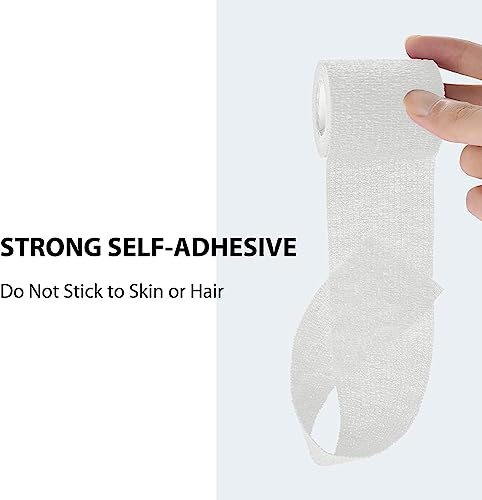Image of A-Tape Breathable Self Adhesive Cohesive Bandage for Humans & Pets (Dogs, Cats, Birds) -Sports, Wrap, Athletic, Non Woven First Aid Medical, Wrist, Swelling (10 cm X 4.5 mtr) (Pack Of 6, White)