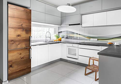 Película autoadhesiva pared y cubierta del refrigerador de 70x190 cm estilo madera rústica 3