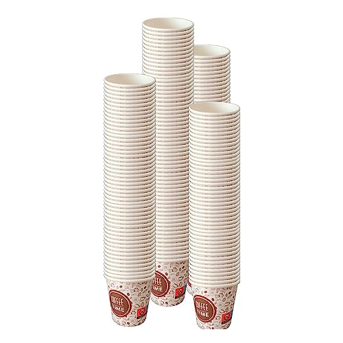 AC ALL CATERING 1000 copos descartáveis de café para levar - copos de cartão para servir café, chá, bebidas quentes e frias (4 oz - 120 ml, decorado)..