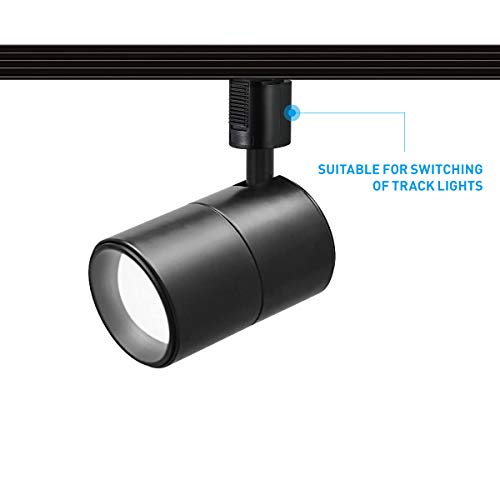 Uonlytech Track Light Adapter Rail Head Lighting Track Accessory for 110V Pendant with Wire Cord (Black)