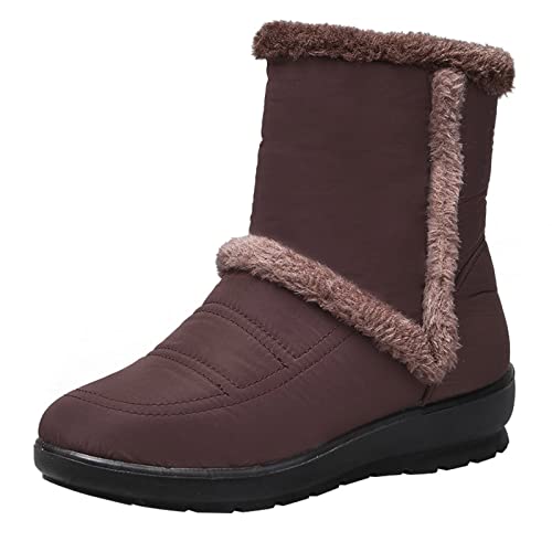 Bottes de neige hiver femme doublées imperméables chaussures antidérapantes chaudes