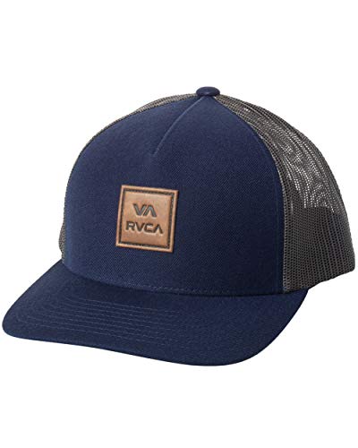 Image of RVCA Men's Curved Brim Trucker Hat, Structured Hat with Curved Bill, Adjustable Snapback Closure