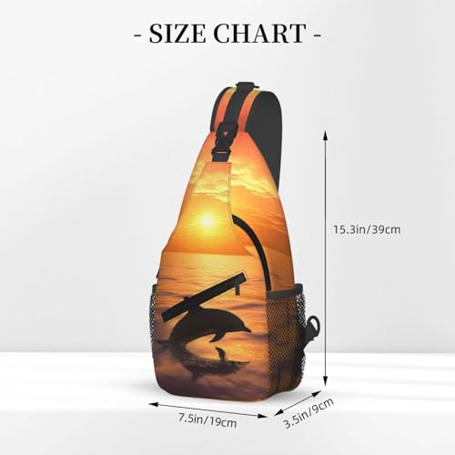 Crossbody Sling Backpack Negra para Hombre y Mujer miniatura 2