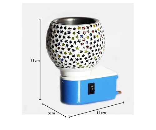 Image of Brahmz Mosaic Kapoor Dani for Aroma and Camphor Burner Scented Oil Diffuser Mosaic Diffuser ,Glass